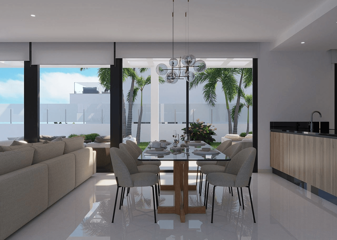 Villas exclusives avec 3 chambres à coucher, 3 salles de bains, piscine privée, cave/garage et vue sur la mer