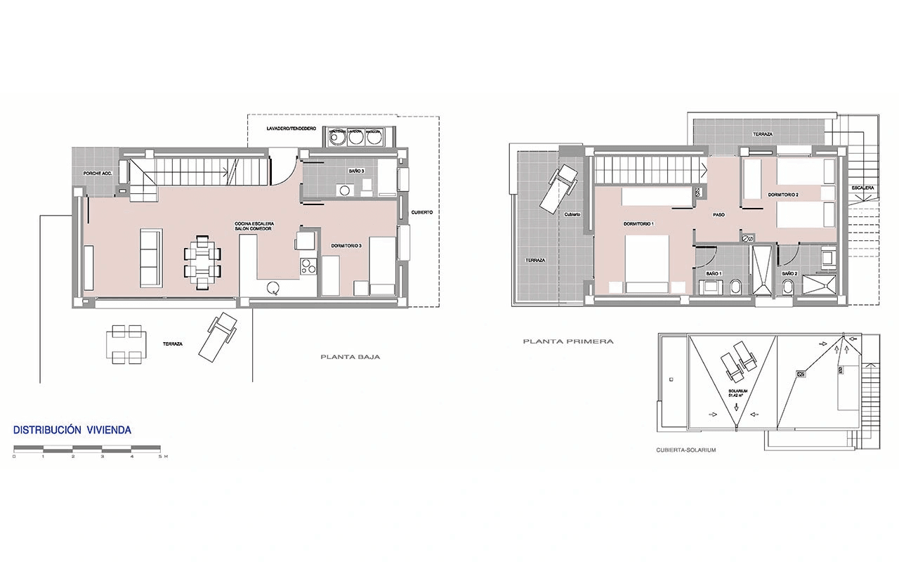 Moderne Villen mit 3 Schlafzimmern, 3 Bädern und Privatpool nur 500 m vom kilometerlangen Sandstrand
