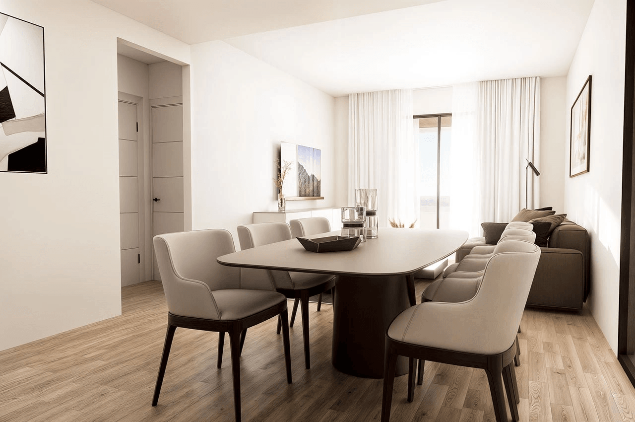 Penthouses de 2 chambres et 2 salles de bains avec terrasse sur le toit, piscines communautaires et vue sur la mer