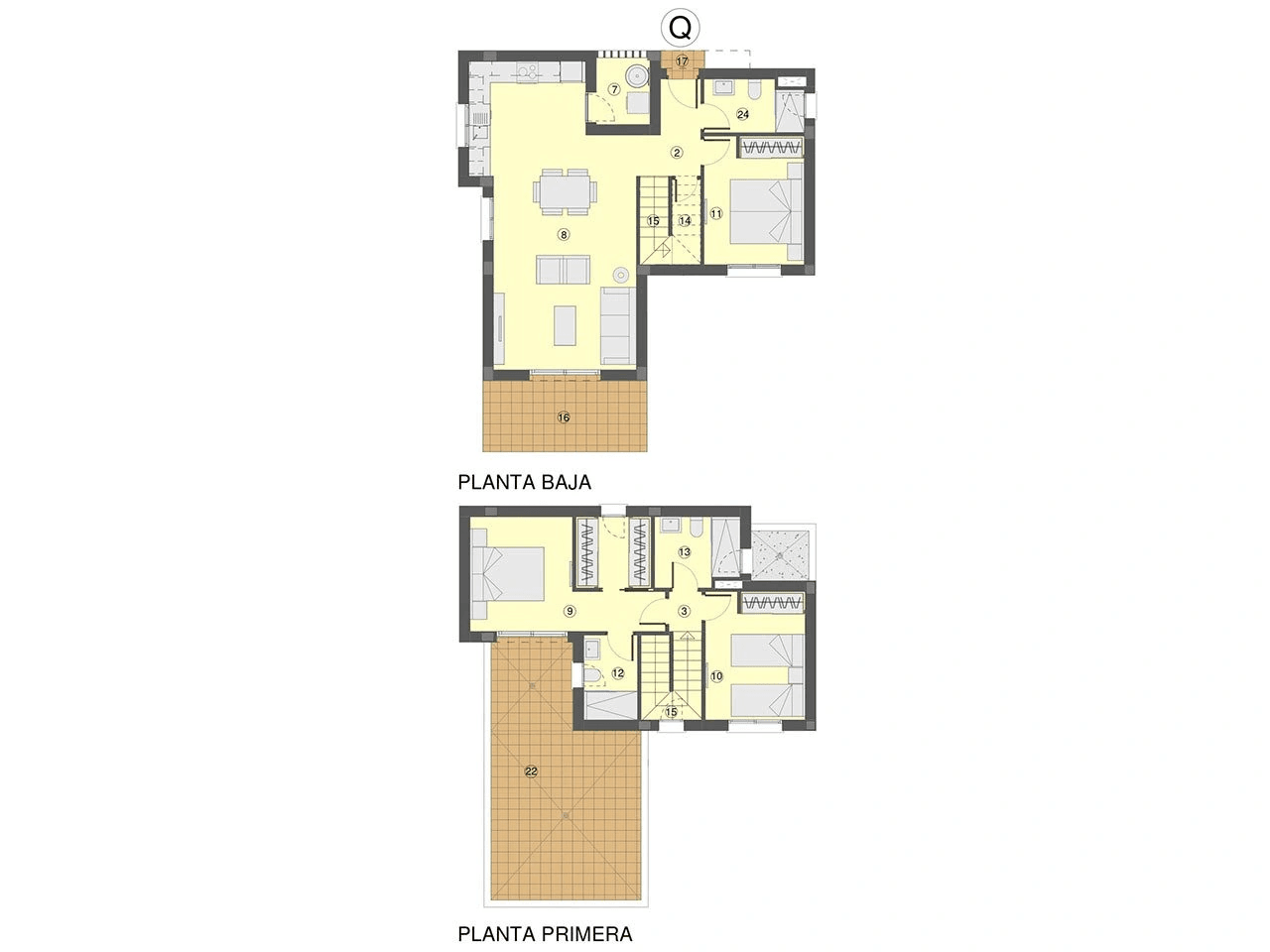 Modernes villas de 3 chambres avec piscine communautaire dans un cadre magnifique