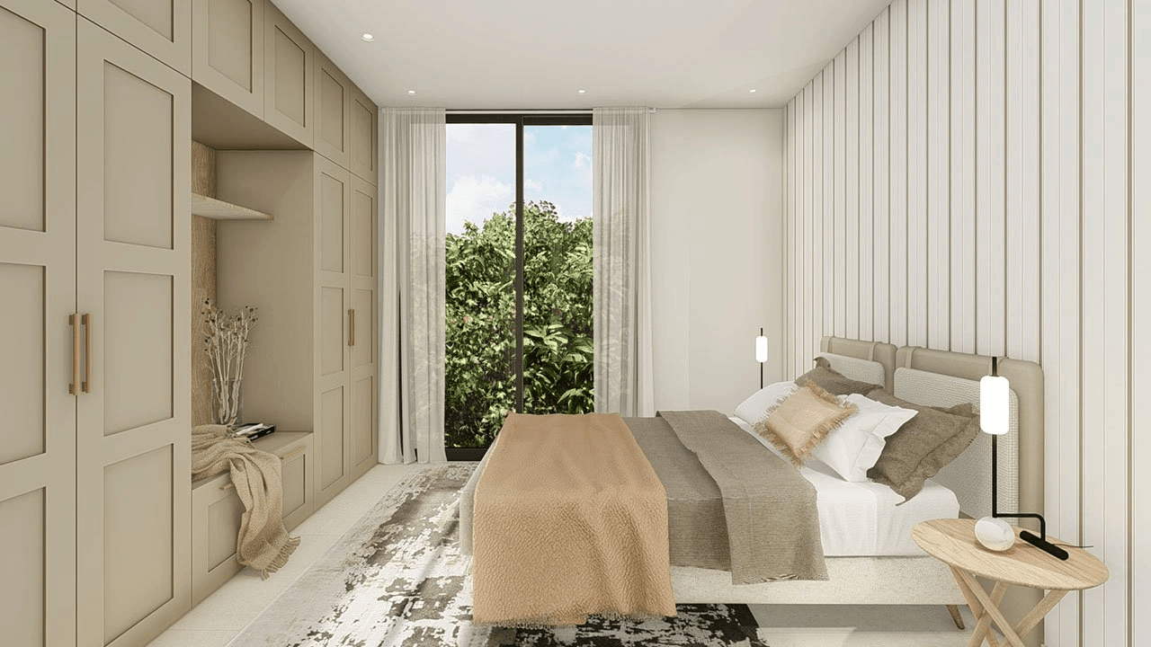 Villas fantastiques et spacieuses avec 3 chambres, 3 salles de bain, W.C., garage, immense sous-sol, piscine privée et vue sur la mer
