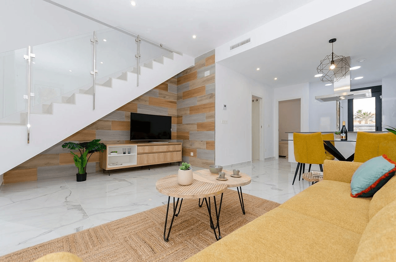 Villas avec 3 chambres, 3 salles de bains, climatisation pré-installée, piscine privée et parking privé