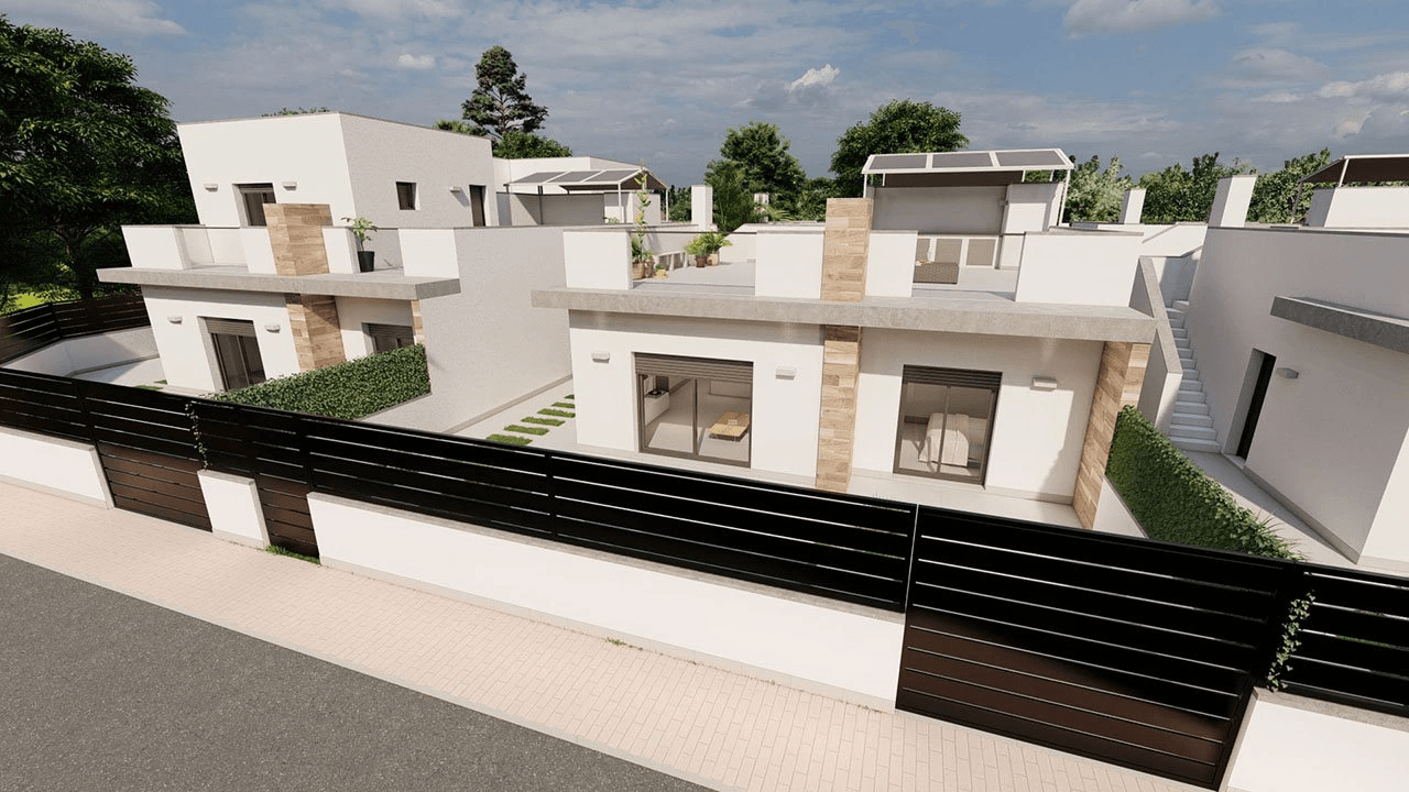 Villas modernas de 3 dormitorios y 3 baños con solario y piscina privada