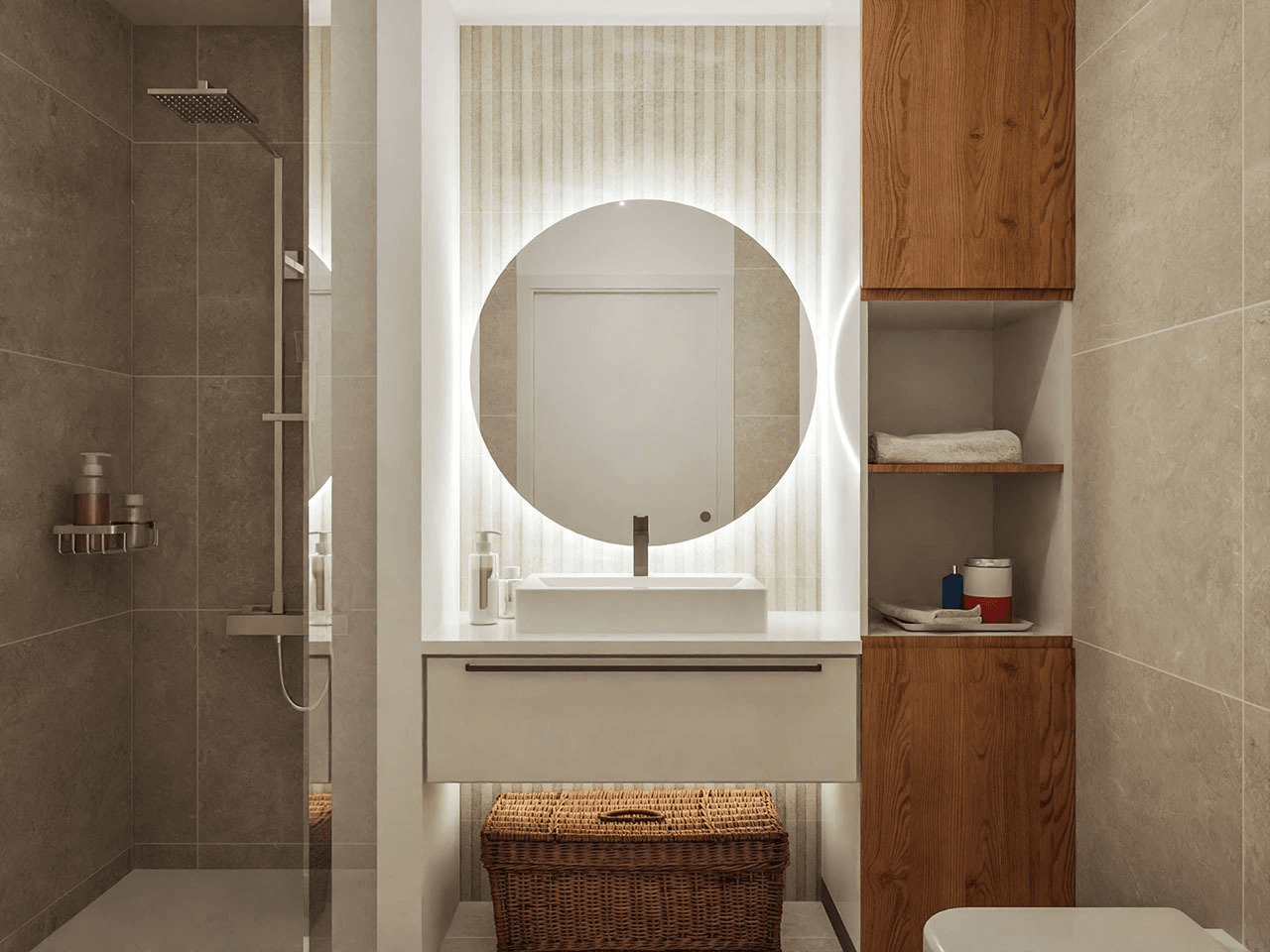Villas jumelées avec 3 chambres, 3 salles de bains, terrasse sur le toit, pré-installation de la climatisation et piscine privée