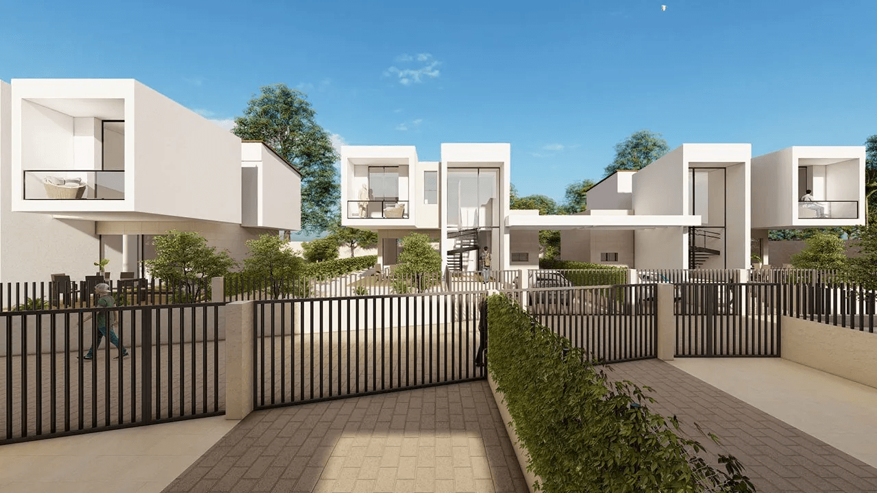 Villas avec 3 chambres, 3 salles de bains, air conditionné, vue sur la mer, piscine privée et place de parking