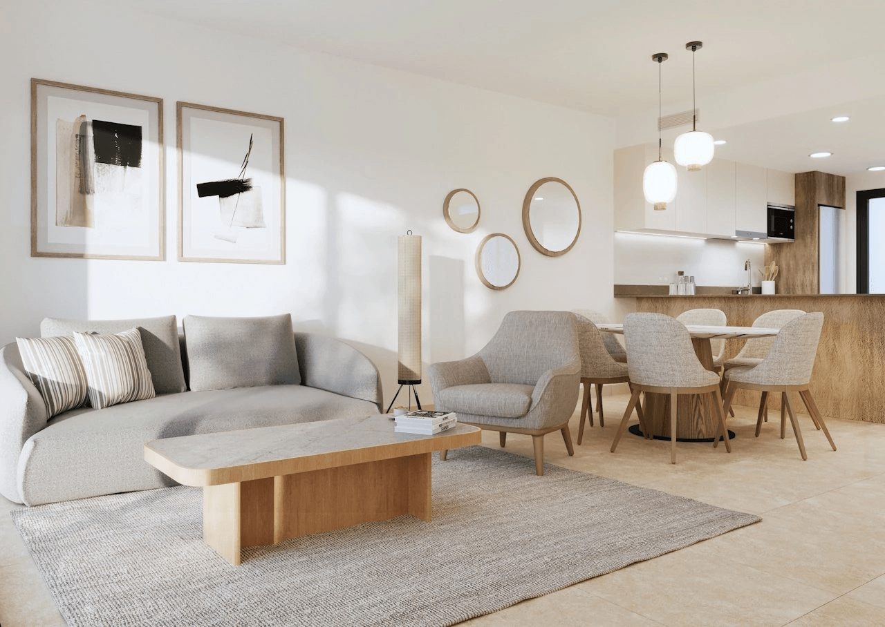 Penthouses avec 3 chambres, 2 salles de bain, terrasse sur le toit, parking privé, piscines communes et jacuzzis chauffés