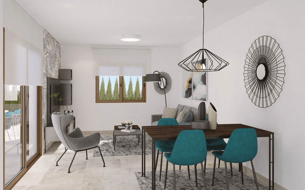 Villas mitoyennes de 3 chambres à coucher avec toit-terrasse avec vue sur la mer et piscine privée en option à seulement 400 m de la plage