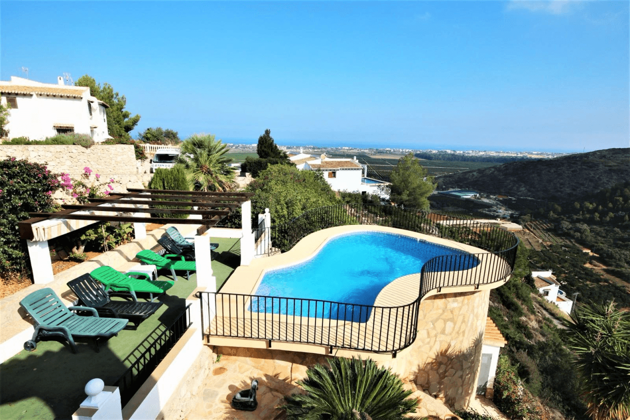 Impressionnantes vues depuis notre ''Villa Paraiso'' à Monte Pego