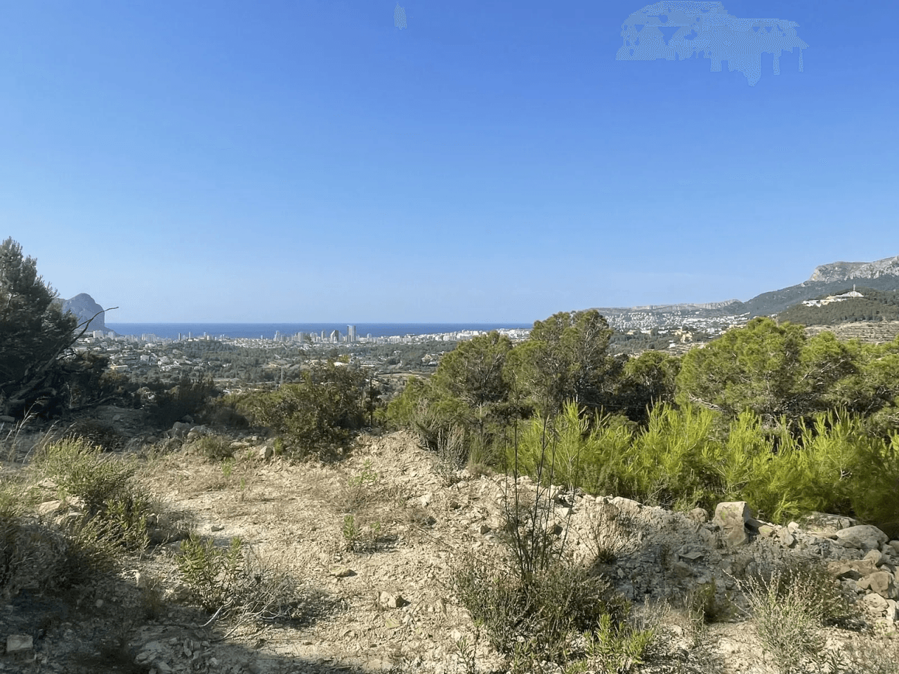 Terrain double avec vue fantastique à vendre à Calpe