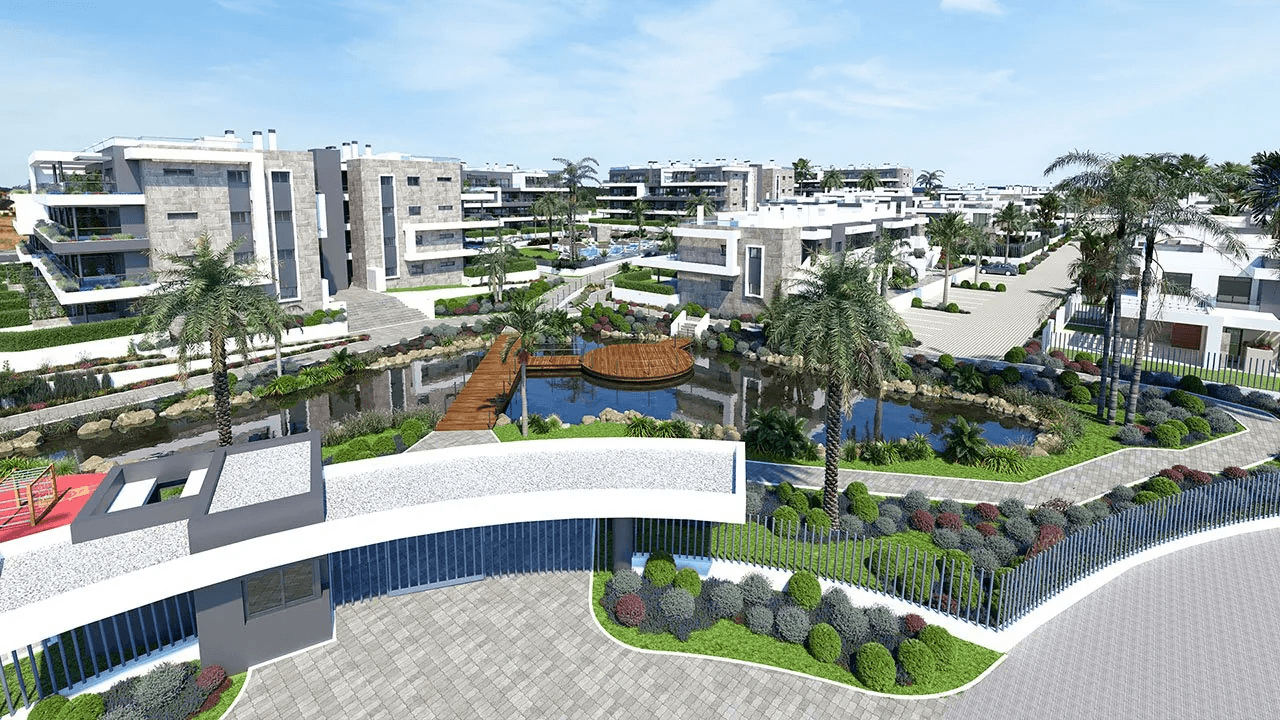 Penthouses avec 2 chambres, 1 - 2 salles de bain, toit-terrasse, parking privé, piscines communes et jacuzzis chauffés
