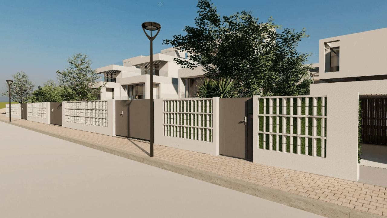 Villa de lujo de nueva construcción con acceso directo a la playa a poca distancia del puerto y del campo de golf.