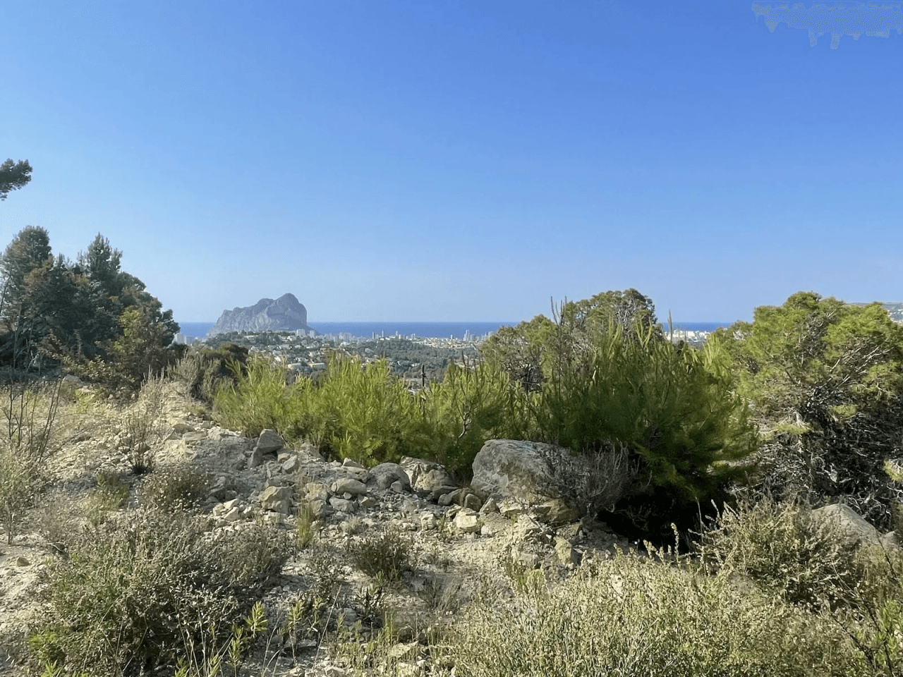 Terrain double avec vue fantastique à vendre à Calpe
