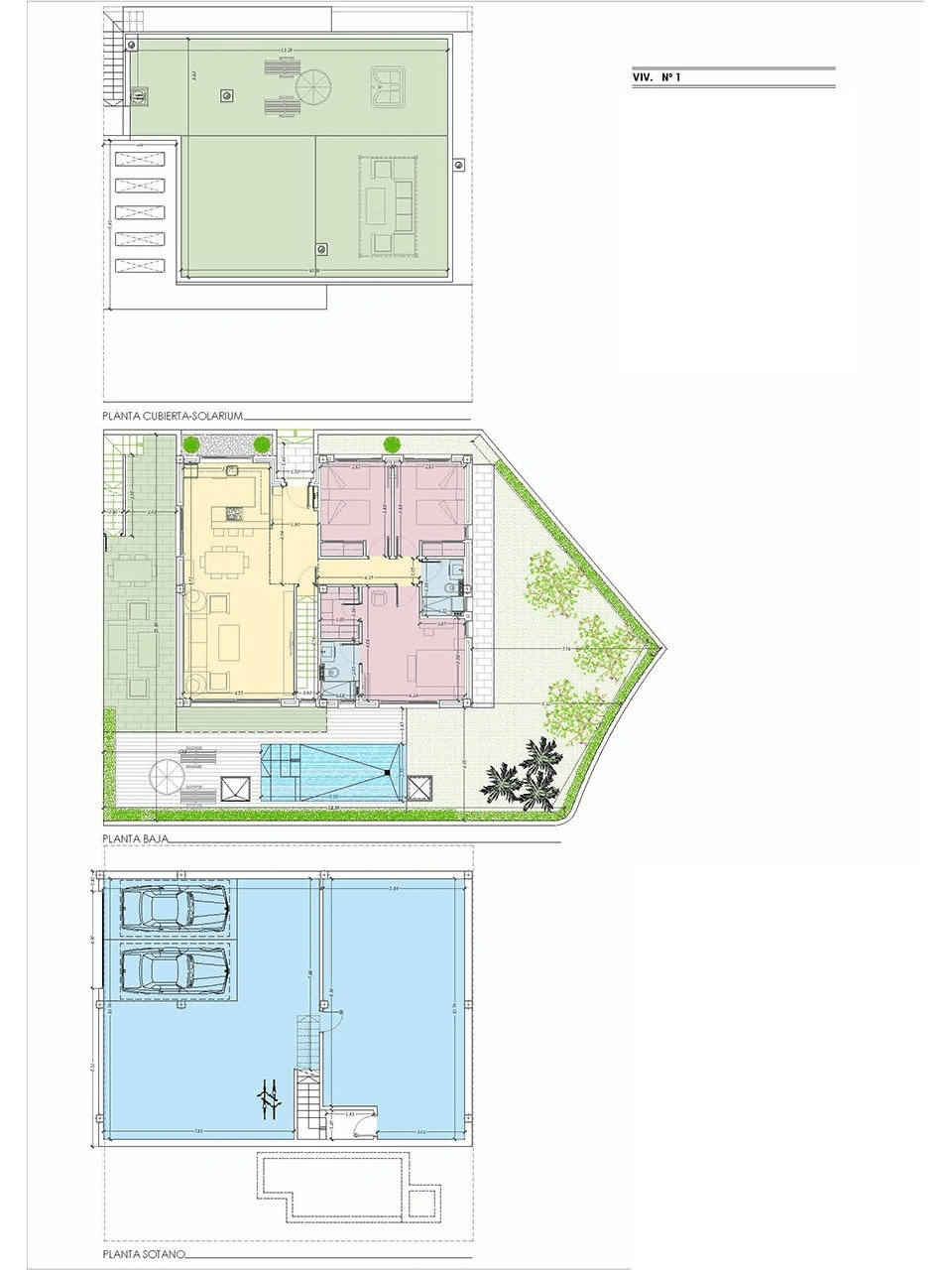 Merveilleuses villas avec 3 chambres, 2 salles de bain, toit-terrasse, garage et piscine privée