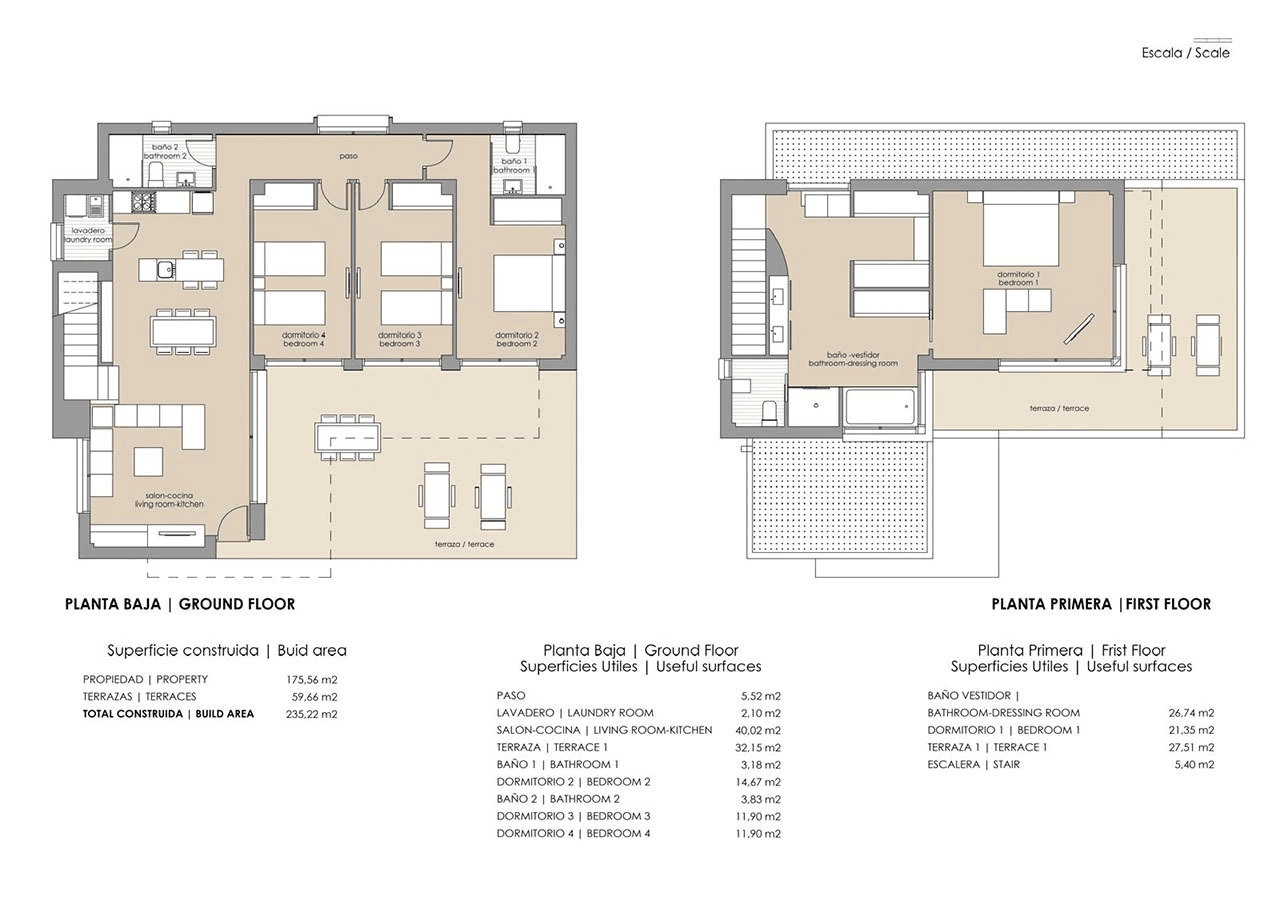 Villas exclusives de 4 chambres et 3 salles de bains dans un complexe de golf