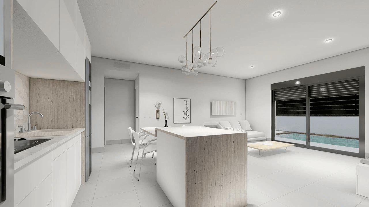 Villas modernas de 3 dormitorios y 3 baños con solario y piscina privada