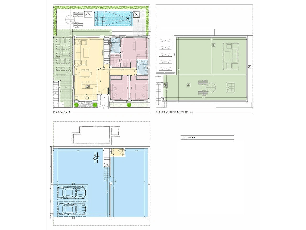 Merveilleuses villas avec 3 chambres, 2 salles de bain, toit-terrasse, garage et piscine privée