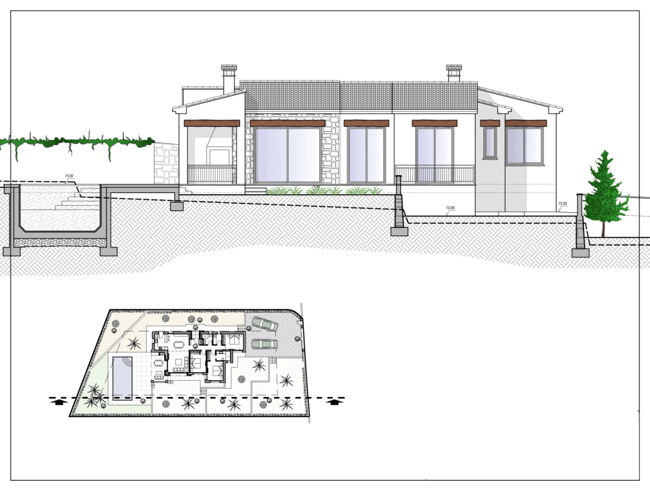 Projet de villa d’un étage à vendre à Benissa