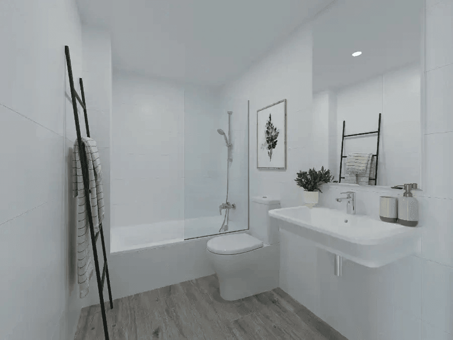 Appartement neuf exclusif de 3 chambres avec piscine, place de garage et débarras