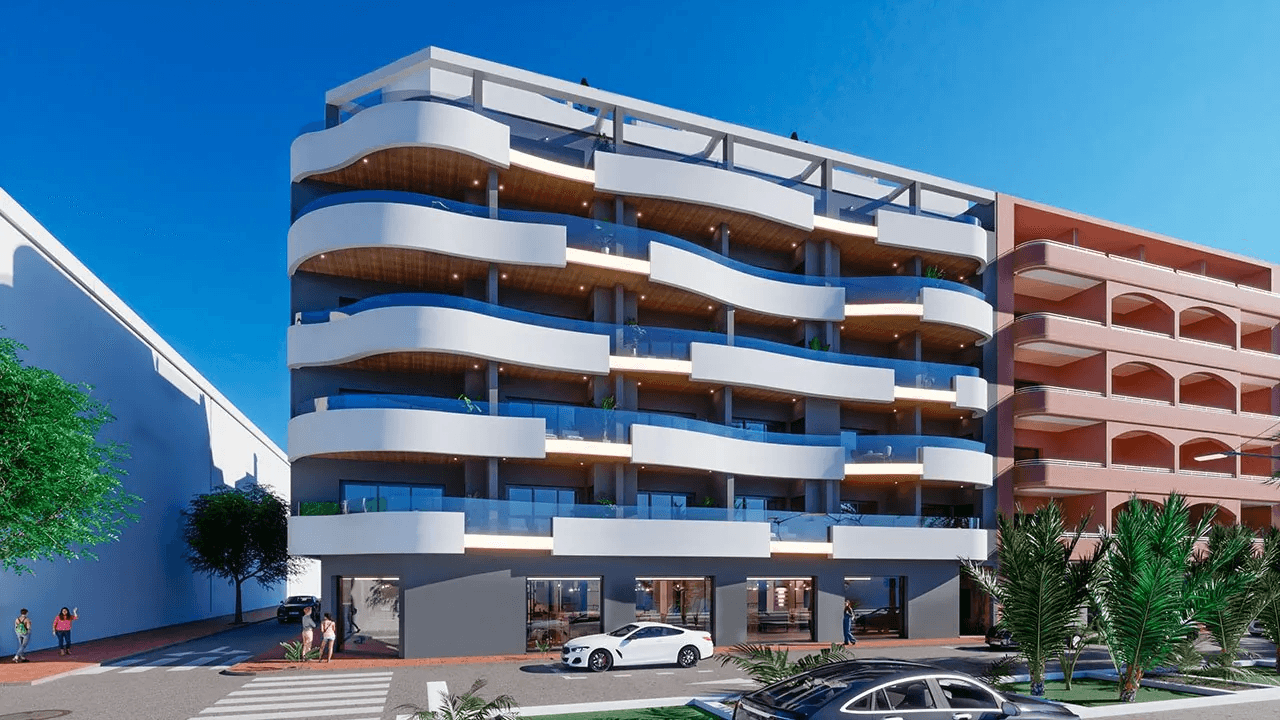 Penthouses avec 2 chambres, 2 salles de bain, toit-terrasse et piscine commune à seulement 160 m de la plage de Los Locos