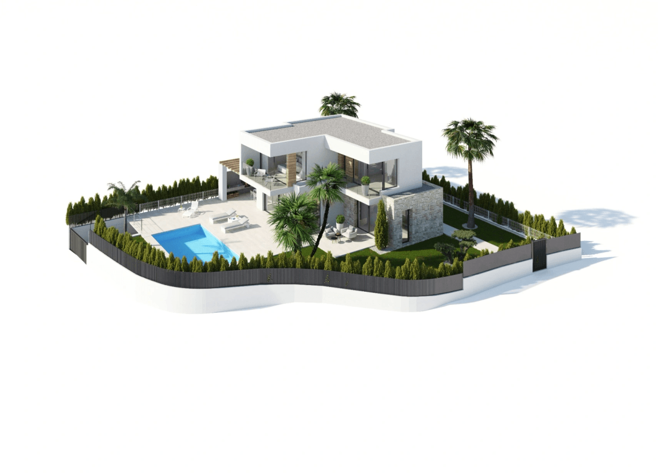 Villa nouvelle construction vue mer à vendre à Finestrat