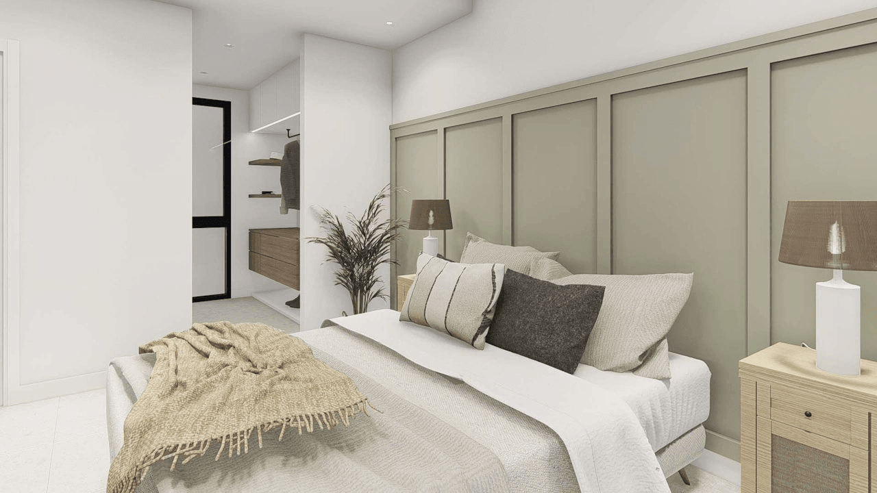 Maisons mitoyennes spacieuses avec 3 chambres, 2 salles de bains, W.C., piscine privée et parking privée