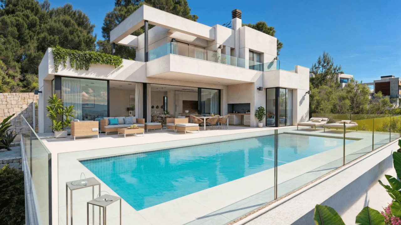 Prachtige villa met adembenemend uitzicht op de bergen in Calpe