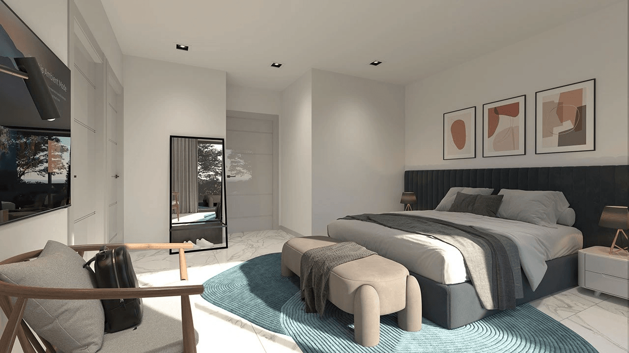 Merveilleuses villas avec 3 chambres, 2 salles de bain, toit-terrasse, garage et piscine privée