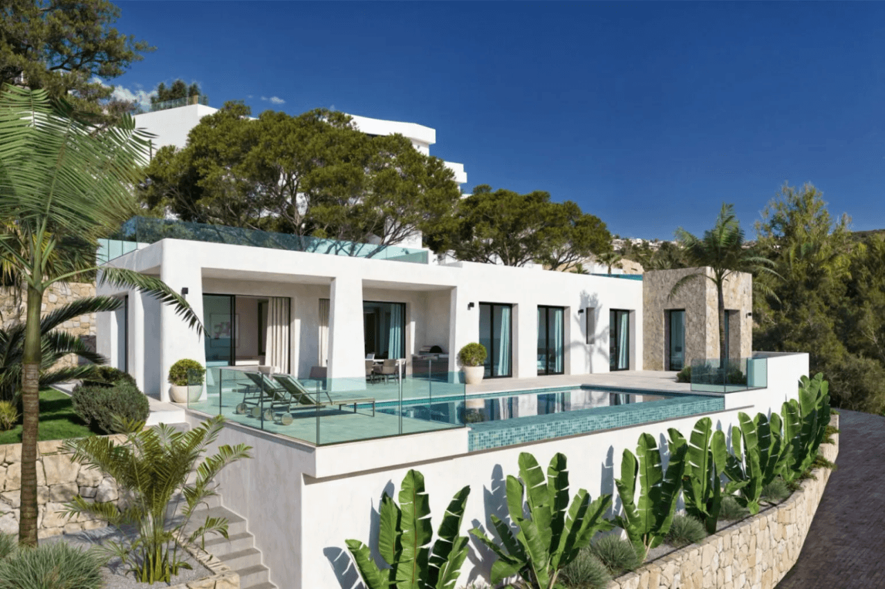Villa individuelle avec finitions luxueuses et vues panoramiques à Calpe