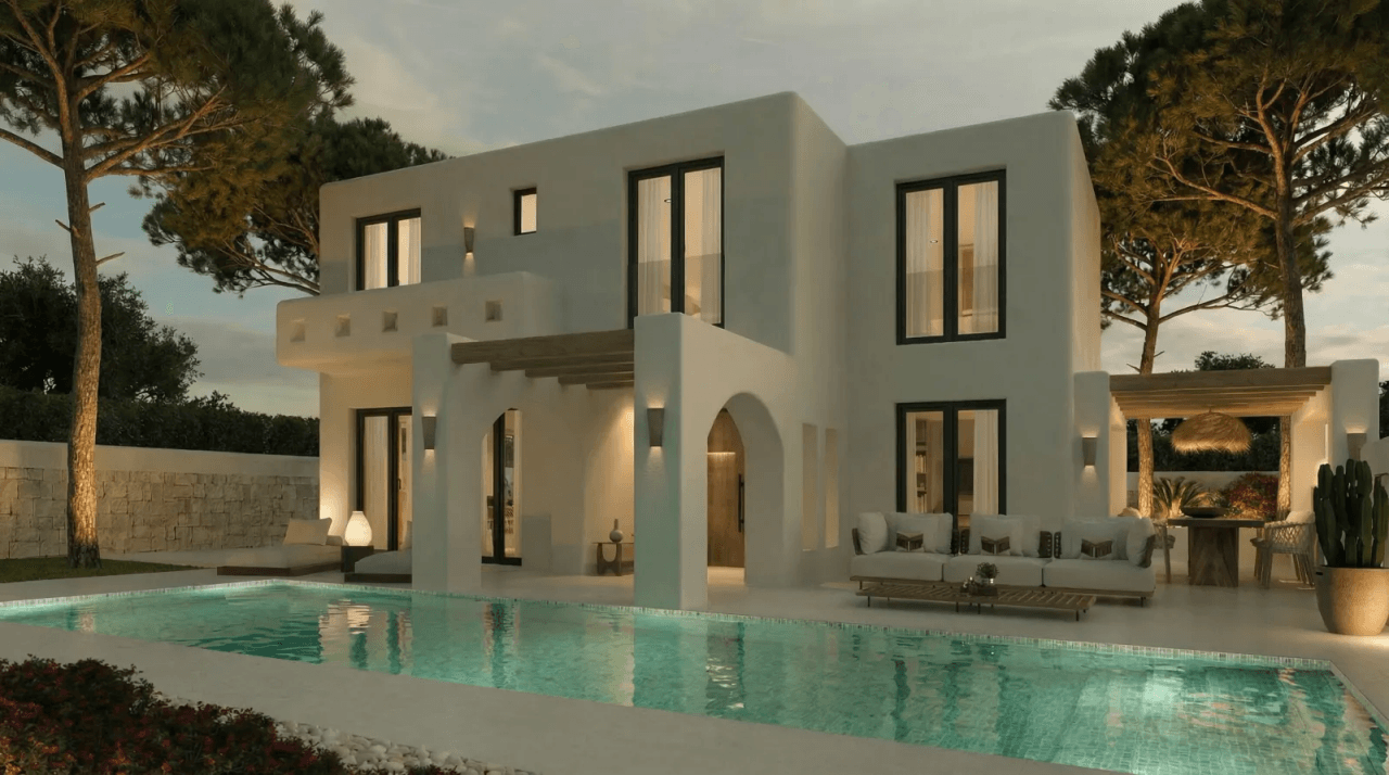 Villa neuve de 3 chambres avec piscine