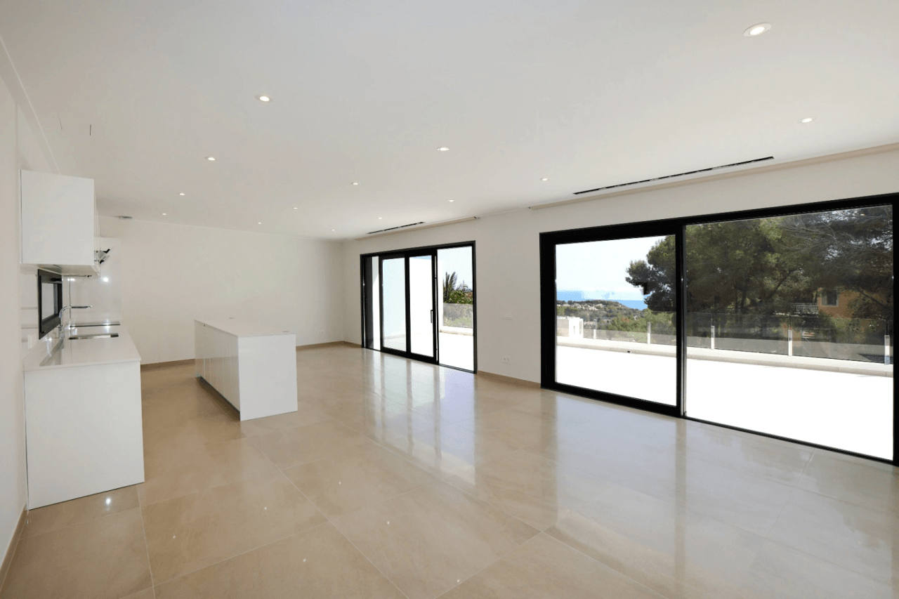 Villa moderne clé en main à vendre avec vue sur la mer à Benissa