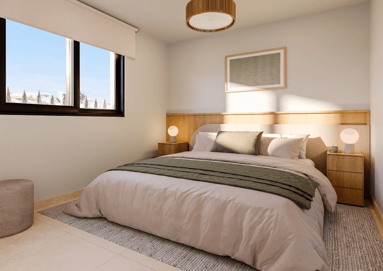 Appartements avec 3 chambres, 2 salles de bain, parking privé, piscines communes et jacuzzis chauffés