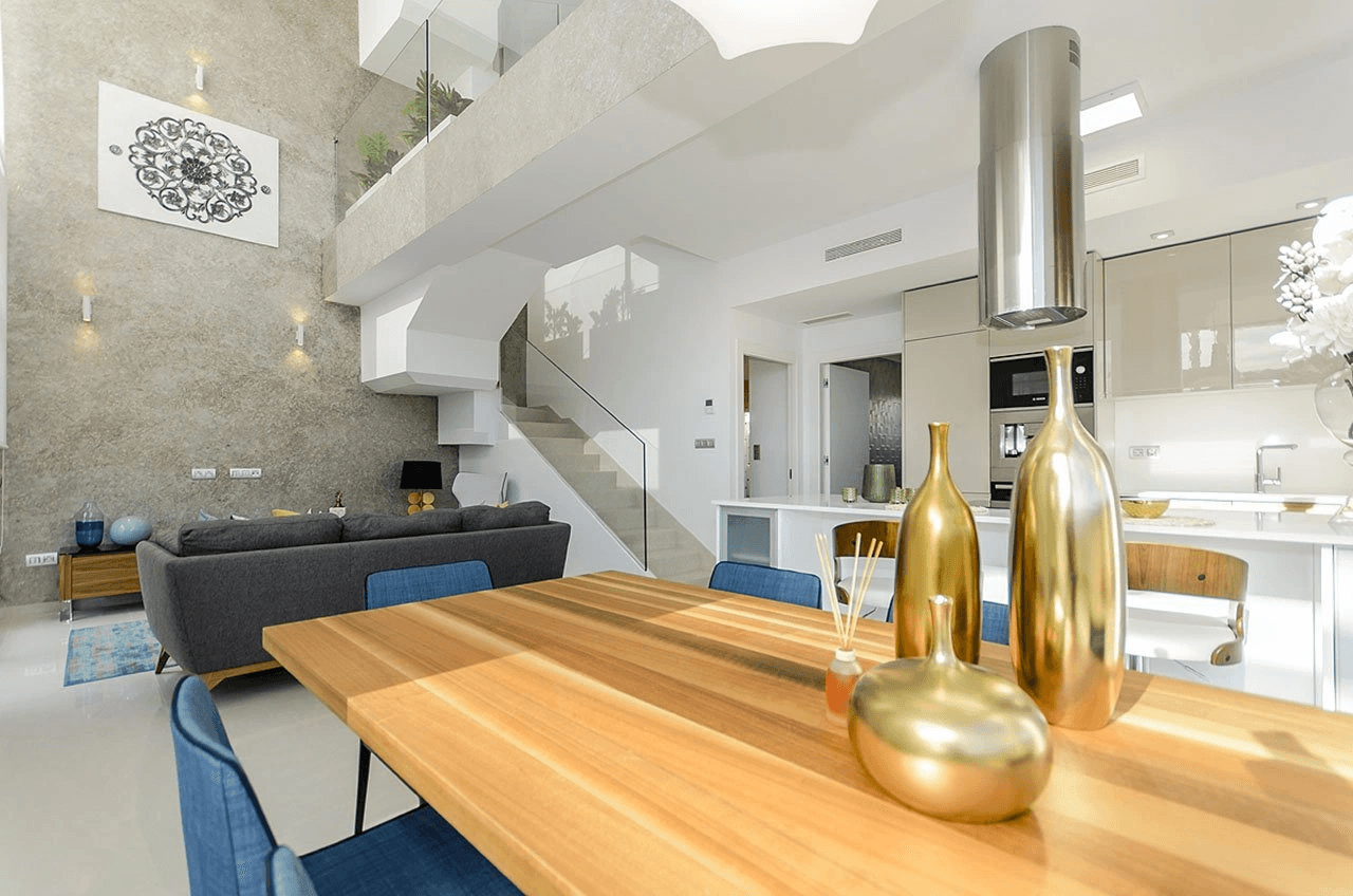 Villas modernas de 3 dormitorios y 3 baños con solario, piscina privada, parking privado y sótano opcional