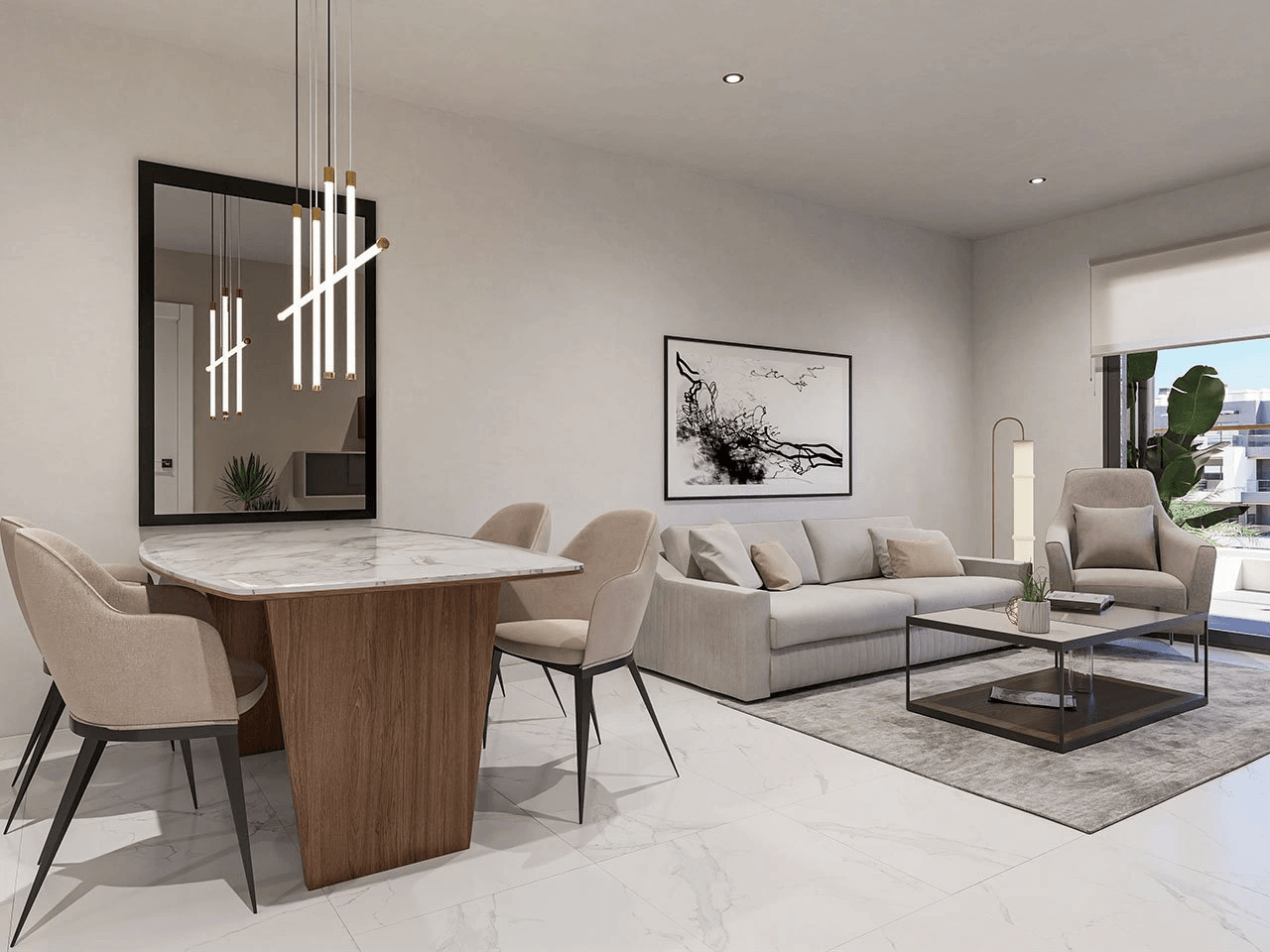 Penthouses avec 3 chambres, 2 salles de bain, toit-terrasse, parking privé, piscines communes et jacuzzis chauffés