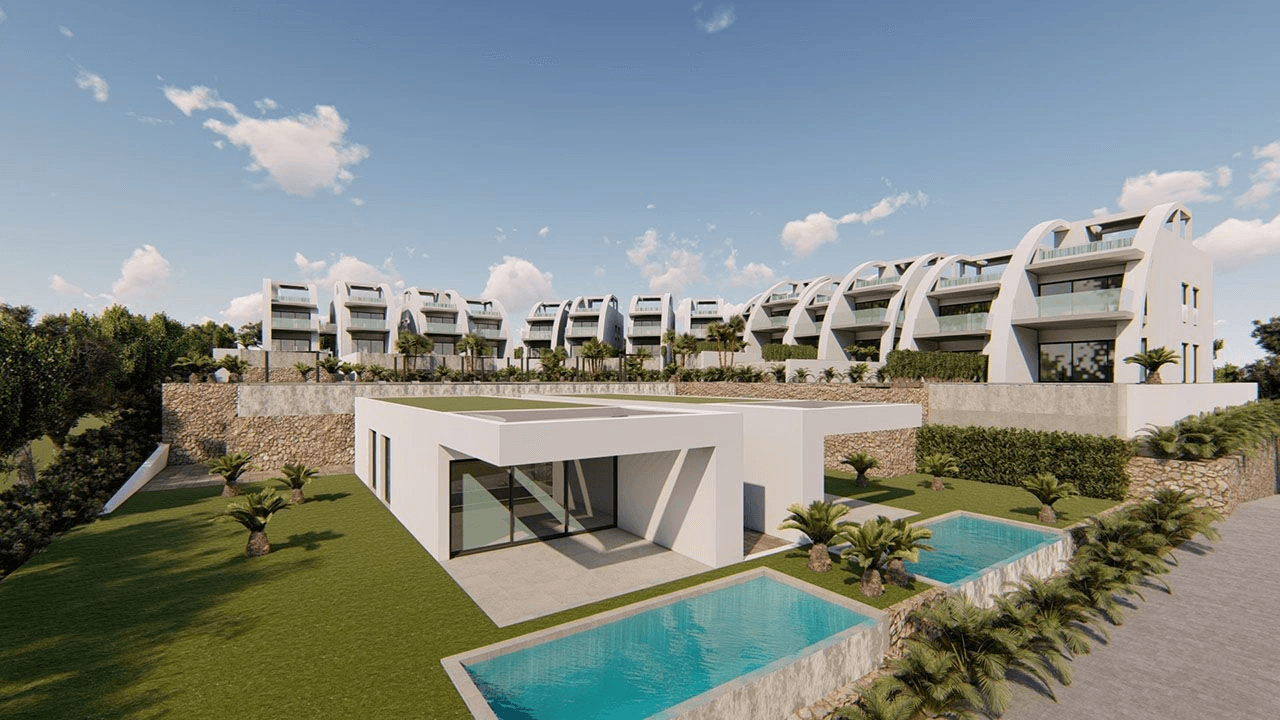 Appartements fantastiques au rez-de-chaussée avec vue sur la mer et piscine privée dans un merveilleux complexe avec piscine intérieure chauffée