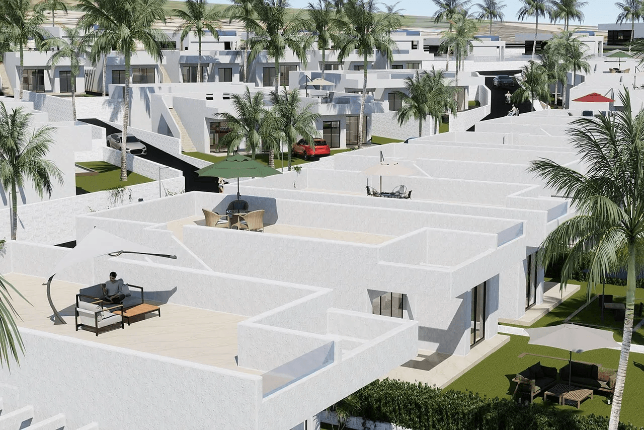 Villas avec 3 chambres, 2 salles de bains et terrasse sur le toit dans un merveilleux complexe de golf