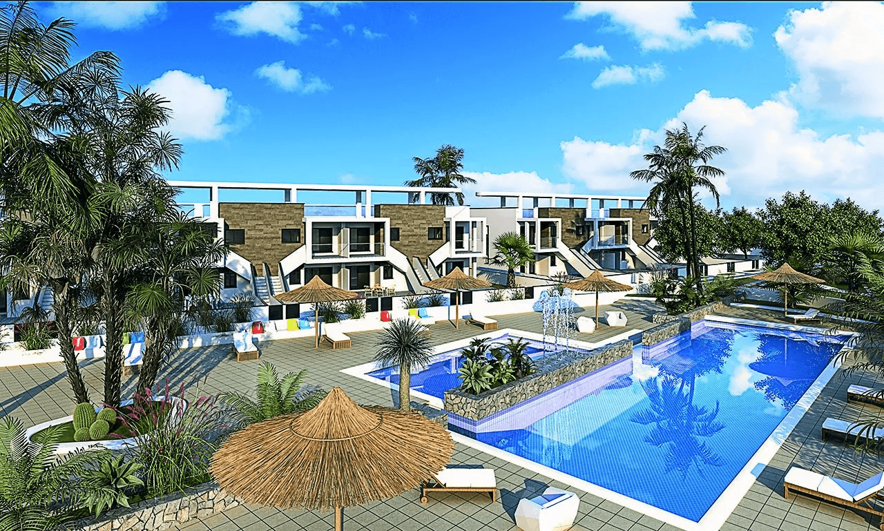 Apartamentos de 3 dormitorios y 2 baños en un complejo con piscinas comunitarias a tan solo 600 m de la playa