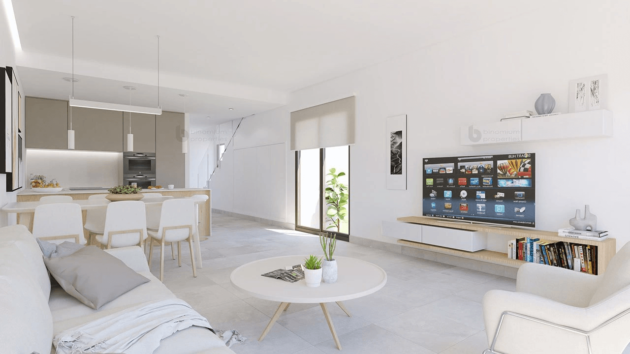 Maravillosas villas de 3 dormitorios y 3 baños con solario, suelo radiante en baños y piscina privada a tan solo 1 km de la playa
