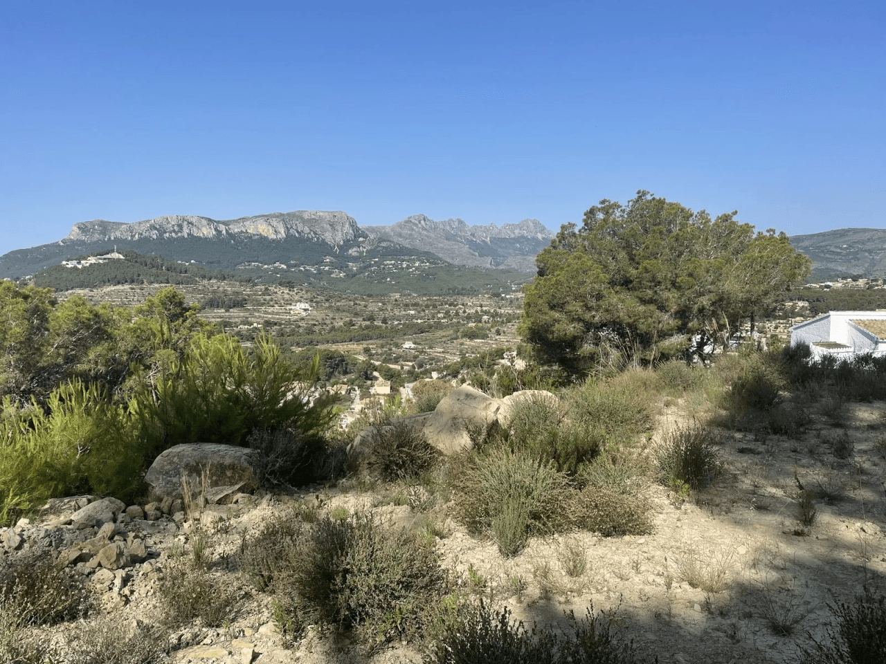 Terrain double avec vue fantastique à vendre à Calpe