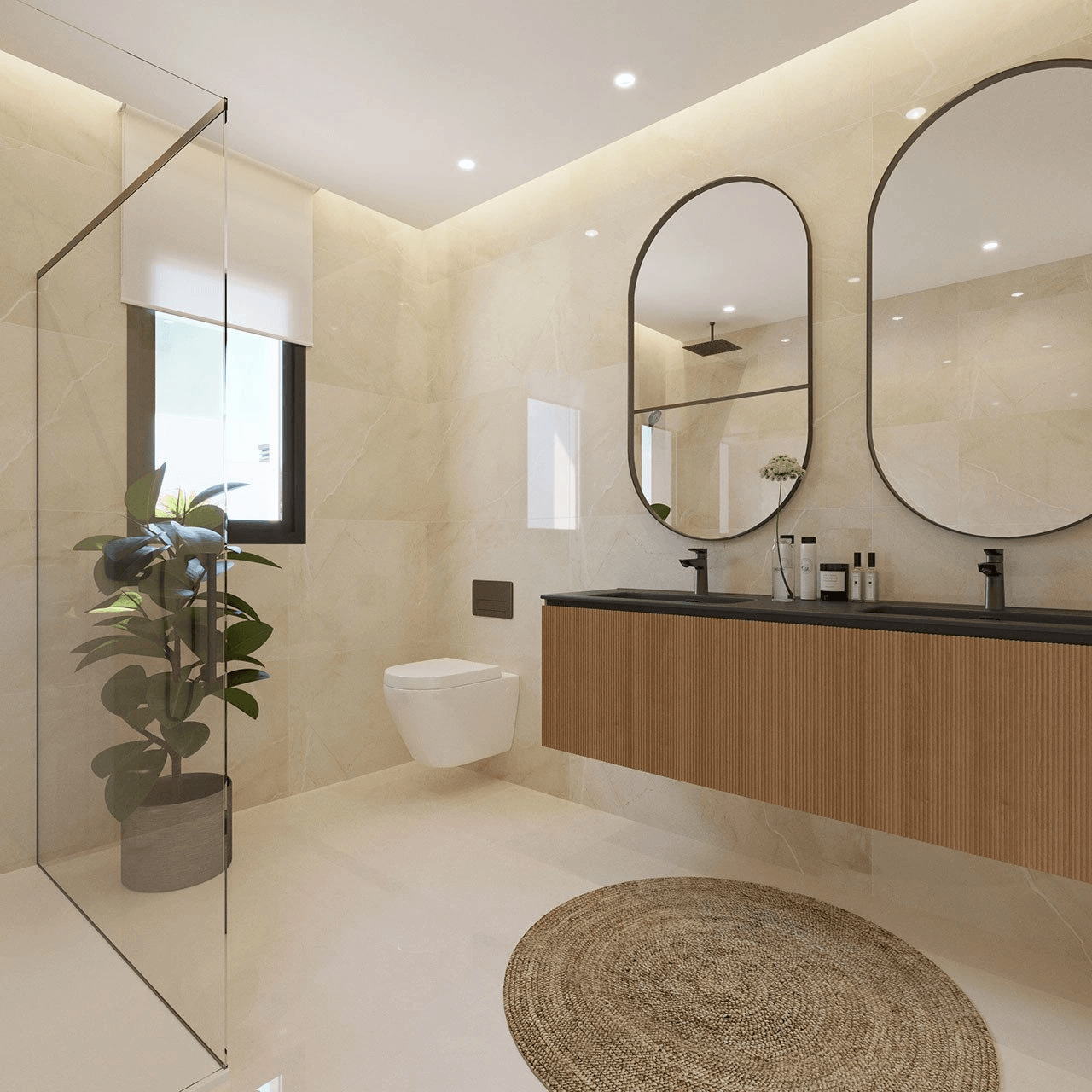 Villas exclusives avec 3 chambres à coucher, 3 salles de bains, piscine privée, cave/garage et vue sur la mer