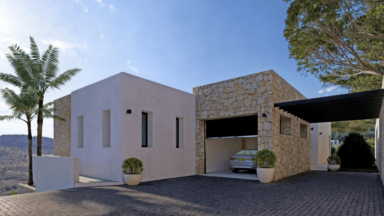 Villa individuelle avec finitions luxueuses et vues panoramiques à Calpe