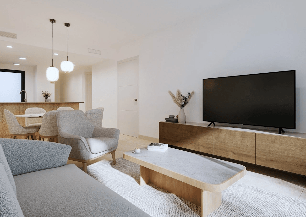 Penthouses avec 3 chambres, 2 salles de bain, terrasse sur le toit, parking privé, piscines communes et jacuzzis chauffés