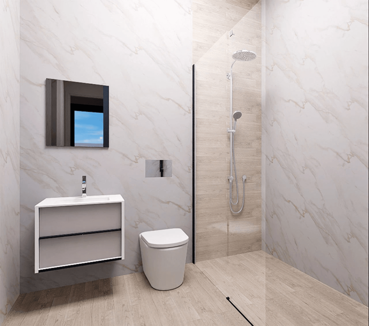 Appartements de 2 chambres au dernier étage avec 2 salles de bains, piscine communautaire et vue sur la mer