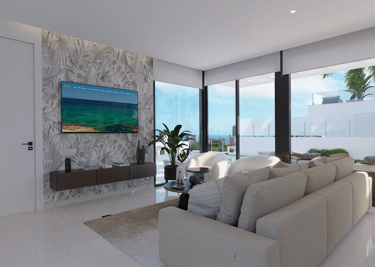Villas exclusives avec 3 chambres à coucher, 3 salles de bains, piscine privée, cave/garage et vue sur la mer