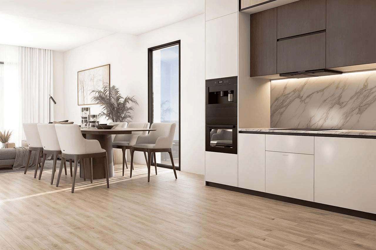 Penthouses de 2 chambres et 2 salles de bains avec terrasse sur le toit, piscines communautaires et vue sur la mer