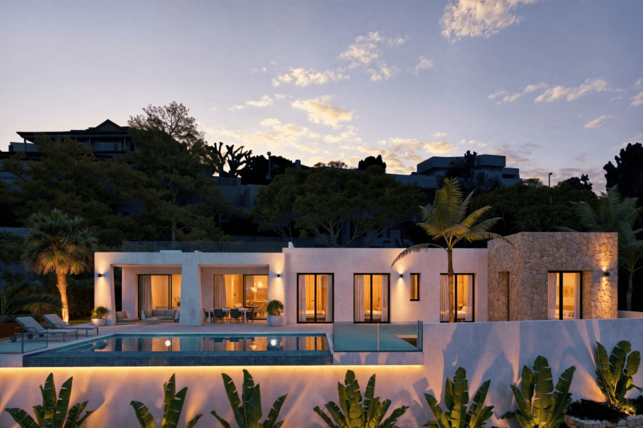 Villa individuelle avec finitions luxueuses et vues panoramiques à Calpe