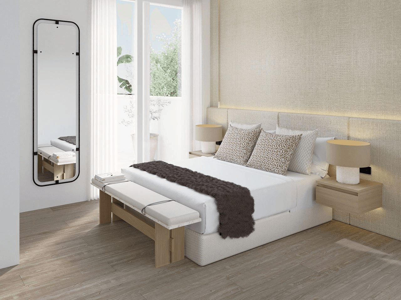 Modernas villas de 3 dormitorios y 3 baños con aseo, sótano, aire acondicionado y piscina privada en un paisaje muy bonito