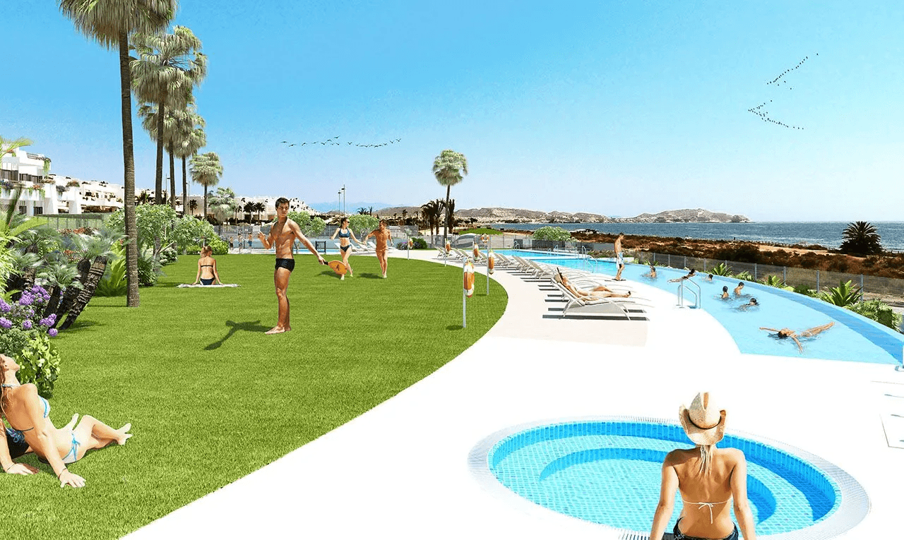 Atractivos bungalows bajos de 3 dormitorios a escasos cientos metros de la playa