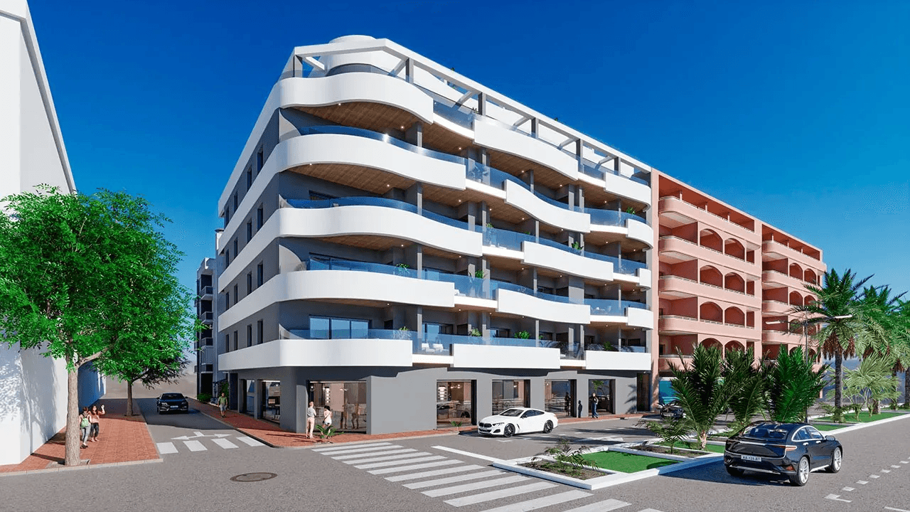Penthouses avec 2 chambres, 2 salles de bain, toit-terrasse et piscine commune à seulement 160 m de la plage de Los Locos