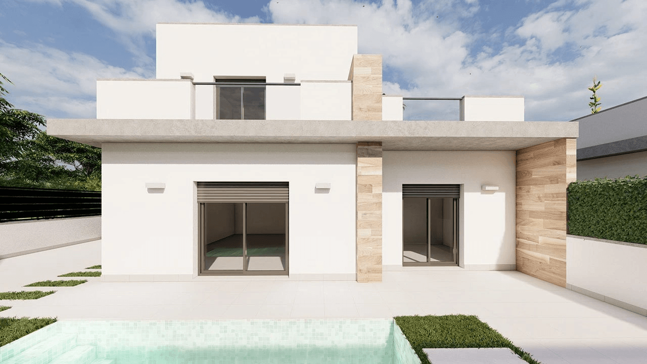 Villas modernas de 3 dormitorios y 3 baños con solario y piscina privada