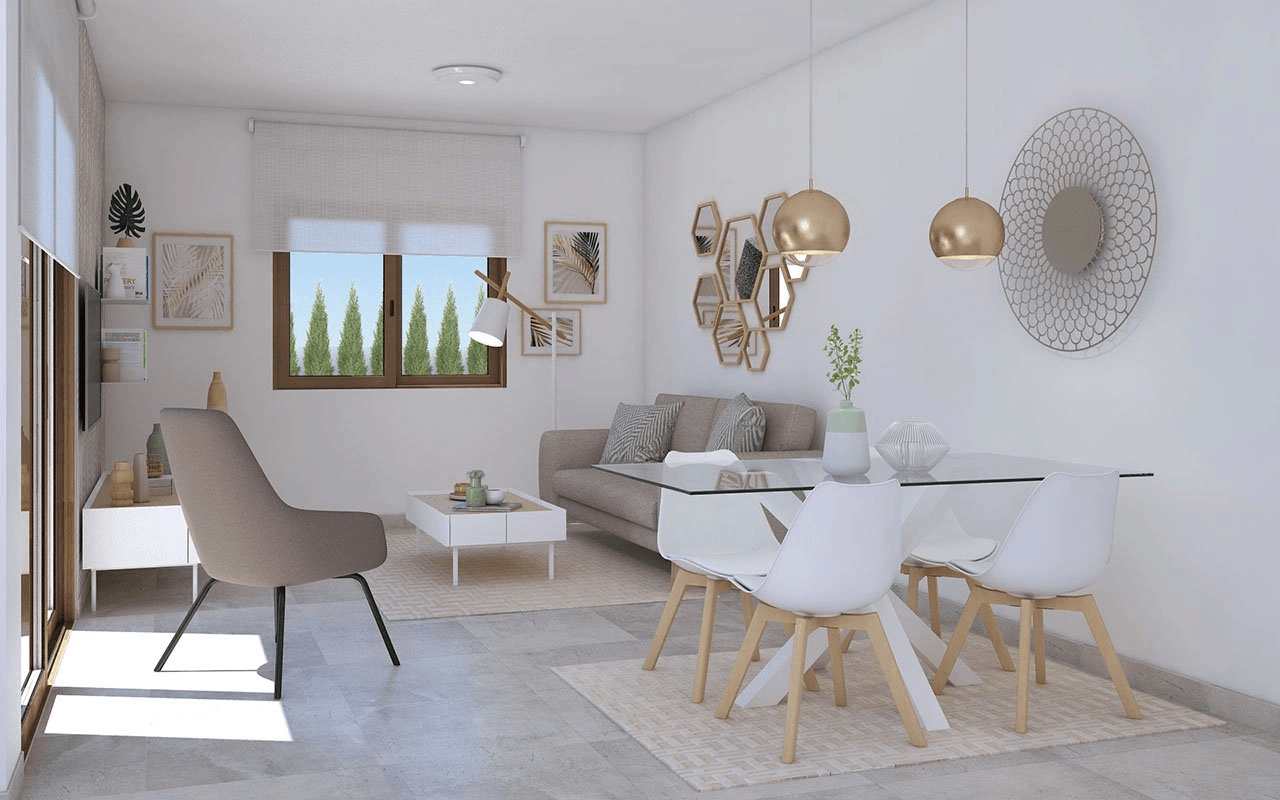 Villas mitoyennes de 2 chambres à coucher avec toit-terrasse avec vue sur la mer et piscine privée en option à seulement 400 m de la plage